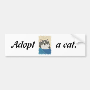 Adopt a cat promotion bumper stickers