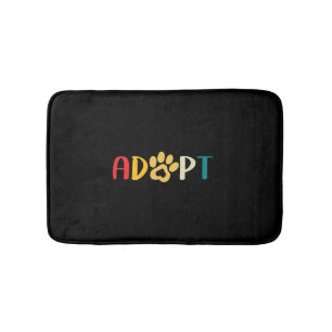 Adopt A Dog Or A Cat - Rescue An Animal With Love Bath Mat