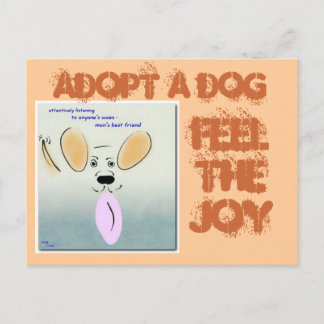 ADOPT A DOG POSTCARD
