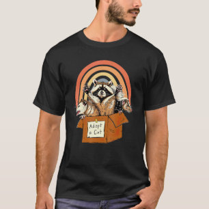 Adopt A Forbidden Cat Racoon Summer Rainbow T-Shirt