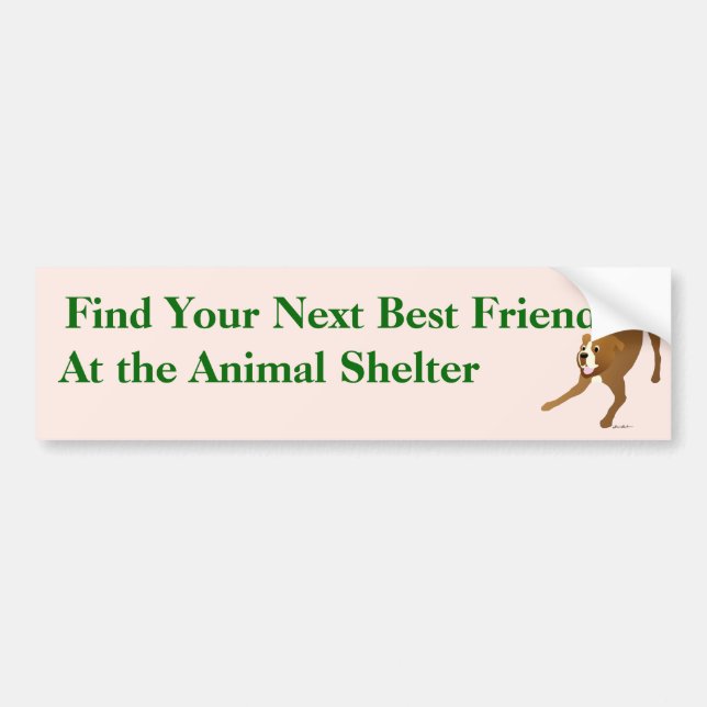 Adopt A Friend Bumper Sticker 17 (Front)