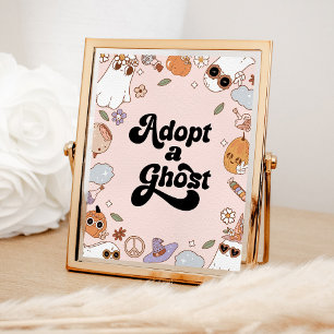 Adopt a Ghost Halloween Birthday Party Poster
