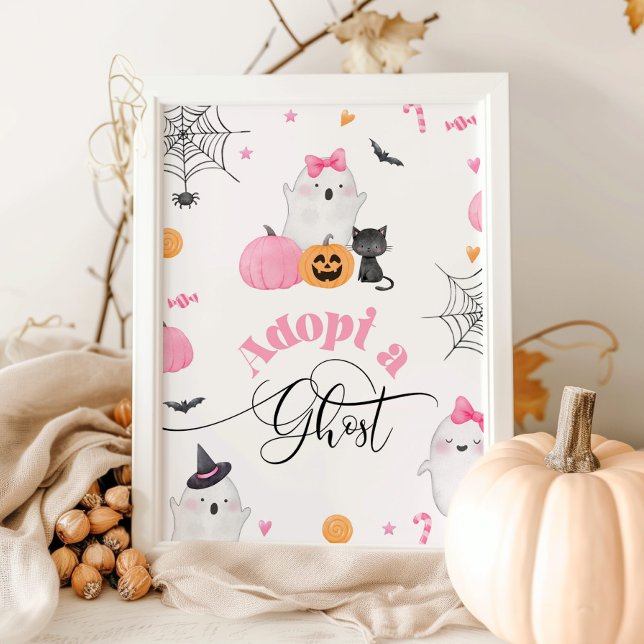 Adopt a Ghost Halloween birthday party Poster (Creator Uploaded)