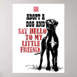 Adopt a Great Dane Rescue Poster