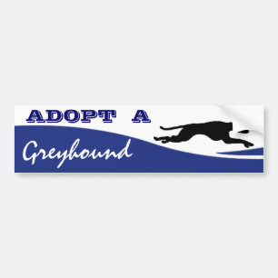 Adopt a Greyhound Dog Bumper Sticker