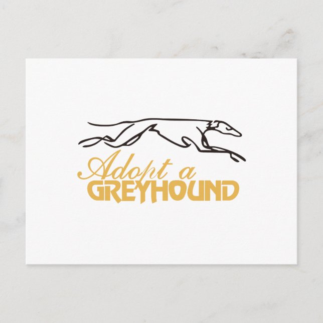 Adopt a Greyhound Postcard (Front)