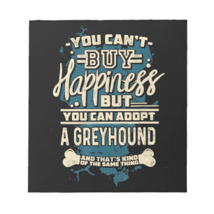 Adopt A Greyhound T-Shirt Rescue Dog Shirt Notepad
