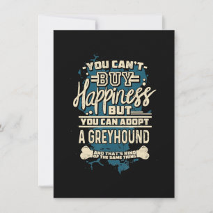 Adopt A Greyhound T-Shirt Rescue Dog Shirt Thank You Card