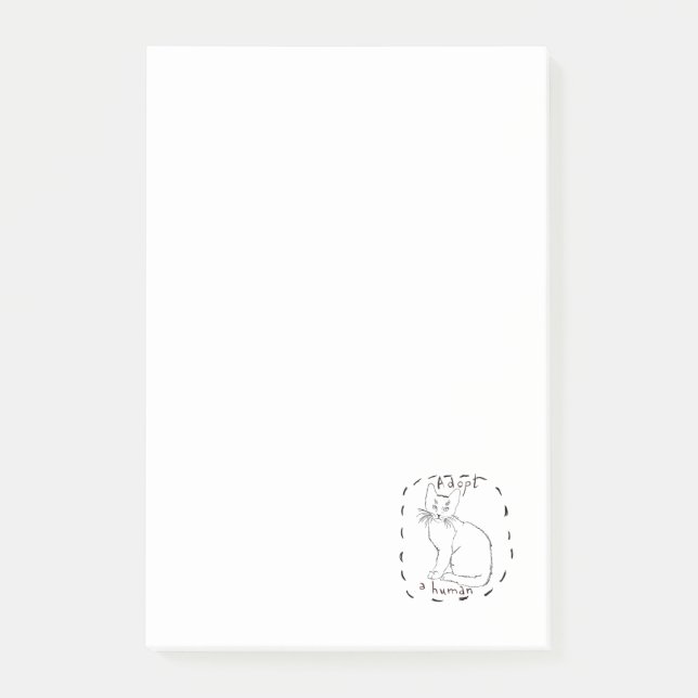 Adopt a human post-it notes (Front)
