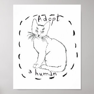 Adopt a human poster