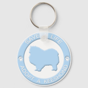 Adopt a Keeshond Keychain