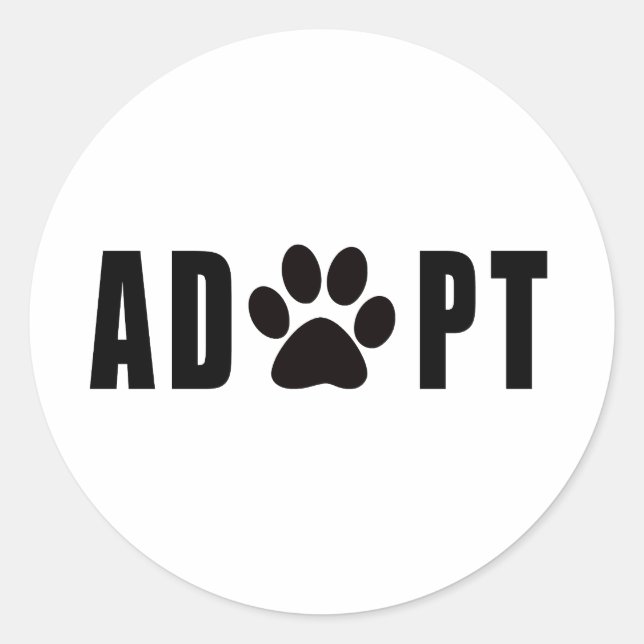 Adopt A Pet Classic Round Sticker (Front)