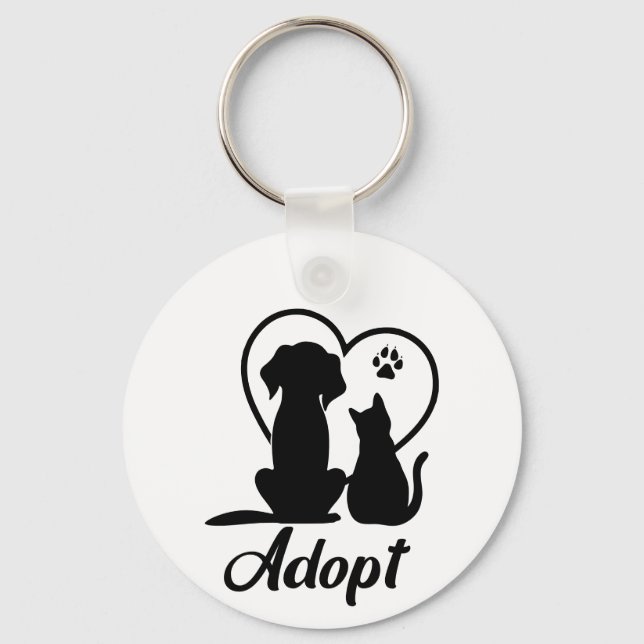 Adopt a Pet  Key Ring (Back)