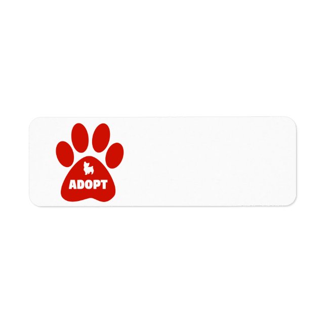 Adopt a pet paw symbol (Front)