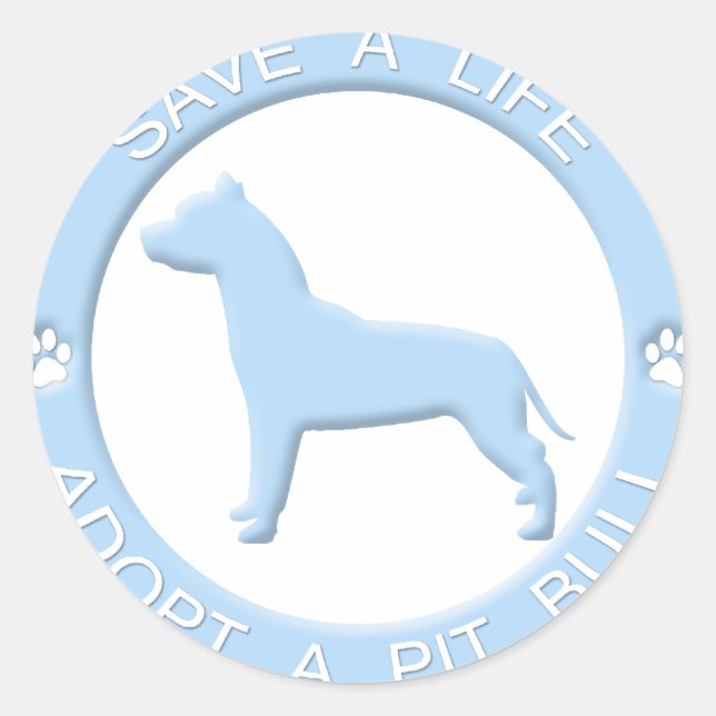 Adopt a Pit Bull Stickers (Front)