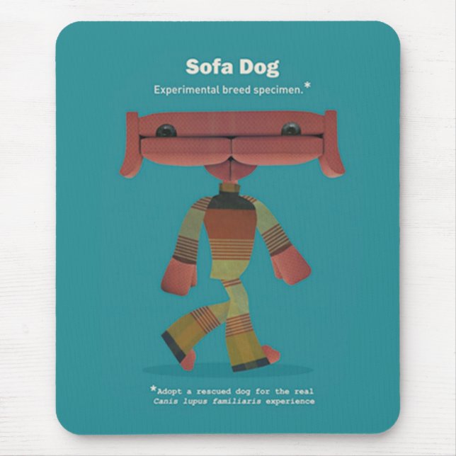 ADOPT A RESCUED DOG! MOUSE MAT (Front)