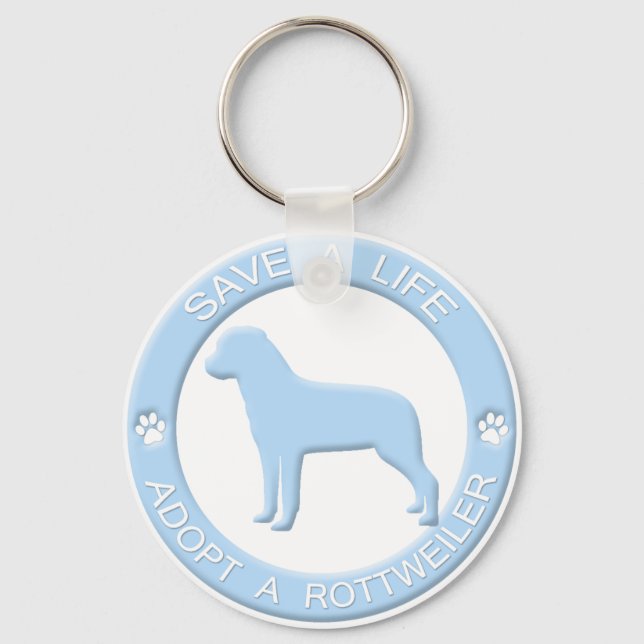 Adopt a Rottweiler Keychain (Front)