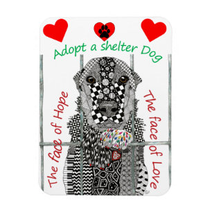 Adopt a Shelter Dog Magnet 3"x4"