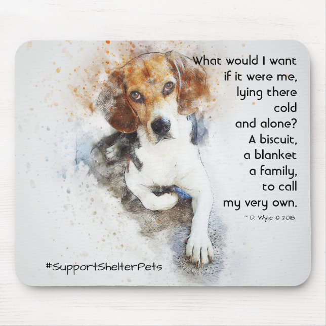 Adopt A Shelter Pet - Beagle Mouse Mat (Front)
