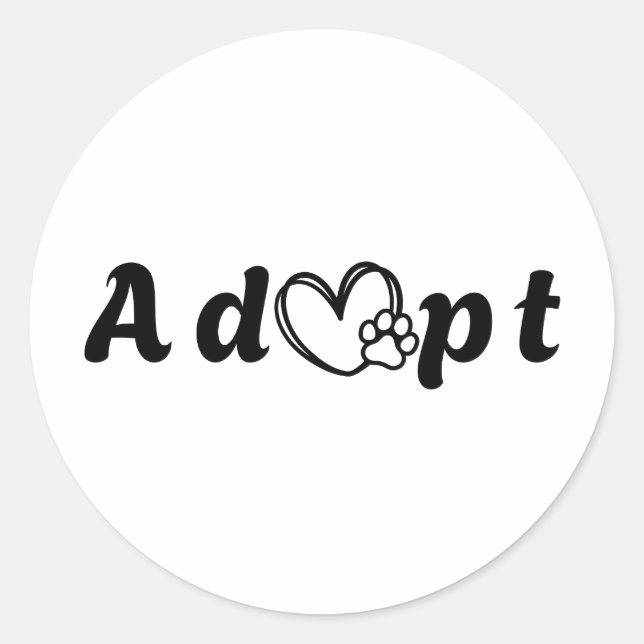 Adopt a Shelter Pet Day – Dog Lover Awareness Classic Round Sticker (Front)