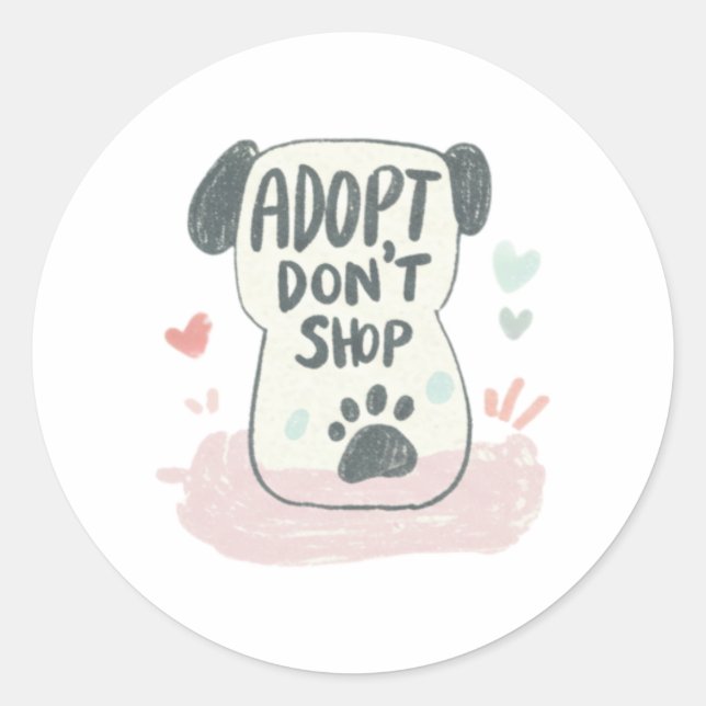 Adopt a Shelter Pet Day | Rescue Awareness Sticker (Front)