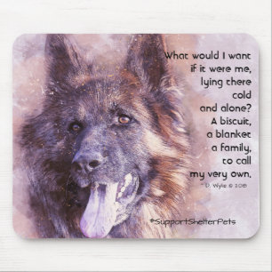 Adopt A Shelter Pet - German Shepherd Mouse Mat