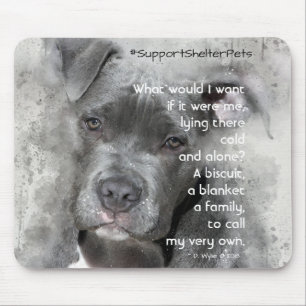 Adopt A Shelter Pet - Pit Bull Mouse Mat