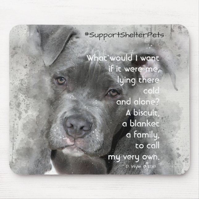 Adopt A Shelter Pet - Pit Bull Mouse Mat (Front)