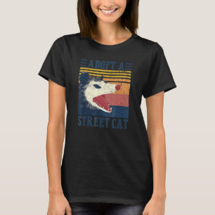 Adopt A Street Cat Funny Opossum Vintage T-Shirt