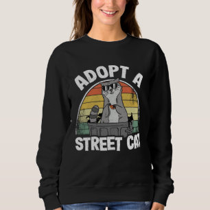 Adopt A Street Cat Trash Garbage Panda Raccoon 6 Sweatshirt