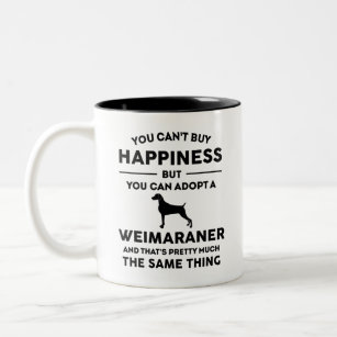 Adopt a Weimaraner Dog Happiness Two-Tone Coffee Mug