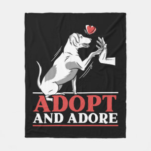 Adopt And Adore Animal Rights Animal Rescue Fleece Blanket