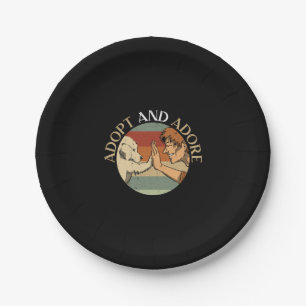 Adopt And Adore Animal Rights Animal Rescue Paper Plate