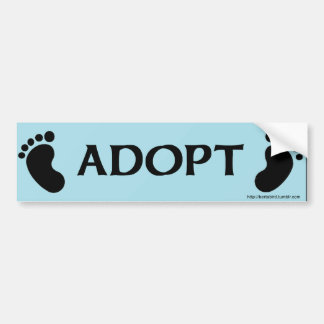 ADOPT bumper sticker with baby feet