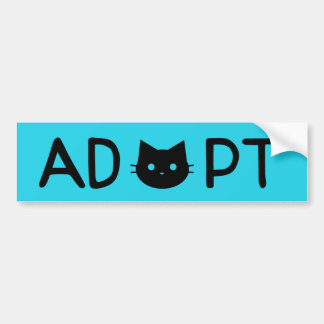 "ADOPT" Cat Bumper Sticker