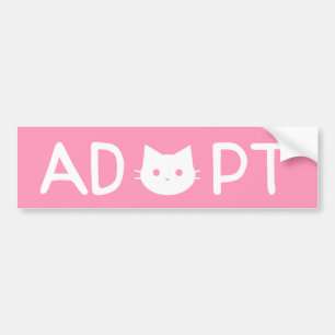 "ADOPT" Cat Bumper Sticker