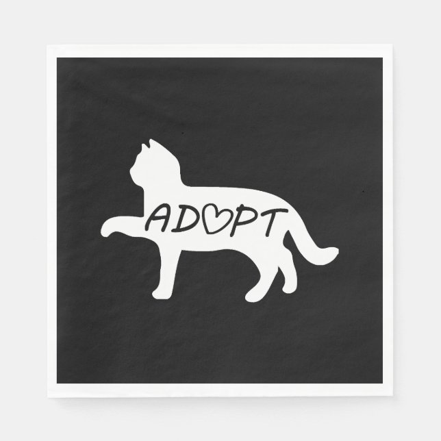 Adopt Cat    Napkin (Front)