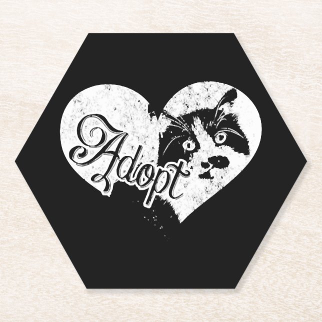 ADOPT CAT PAPER COASTER (Front)