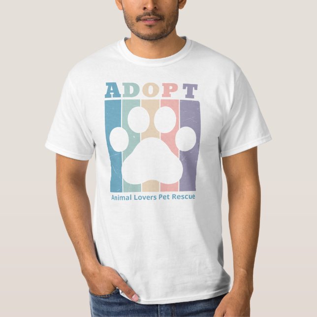 Adopt Colourful Custom T-Shirt (Front)