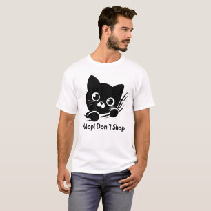 Adopt Don’t Shop Cat Paw Print T-Shirt Cute Rescue