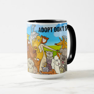 Adopt Don’t Shop Fog Cats Mug