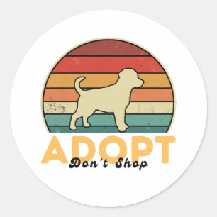 Adopt Don’t Shop – Shelter Pet Day Awareness Classic Round Sticker