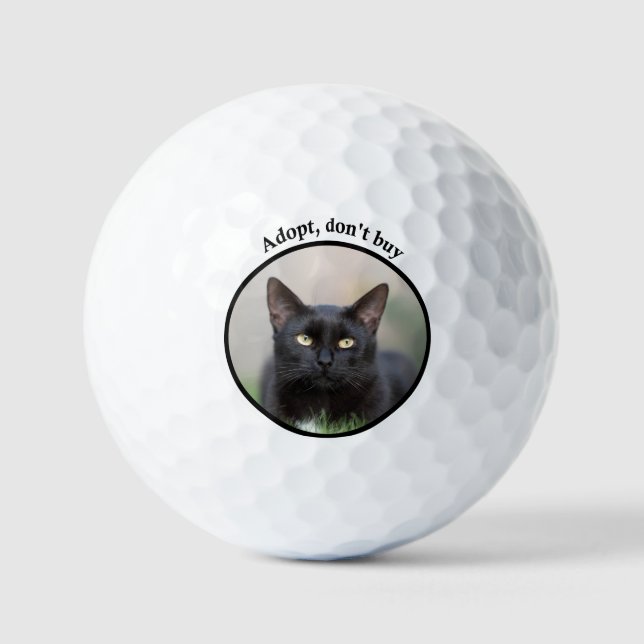 Adopt, don't buy a cat Golf Balls (Front)