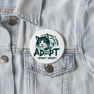 Adopt don't shop 1 7.5 cm round badge