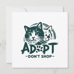 Adopt don't shop 1 thank you card