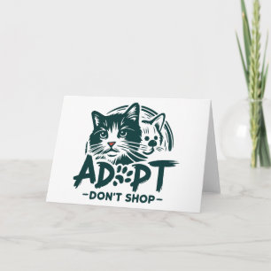 Adopt don't shop 1 thank you card
