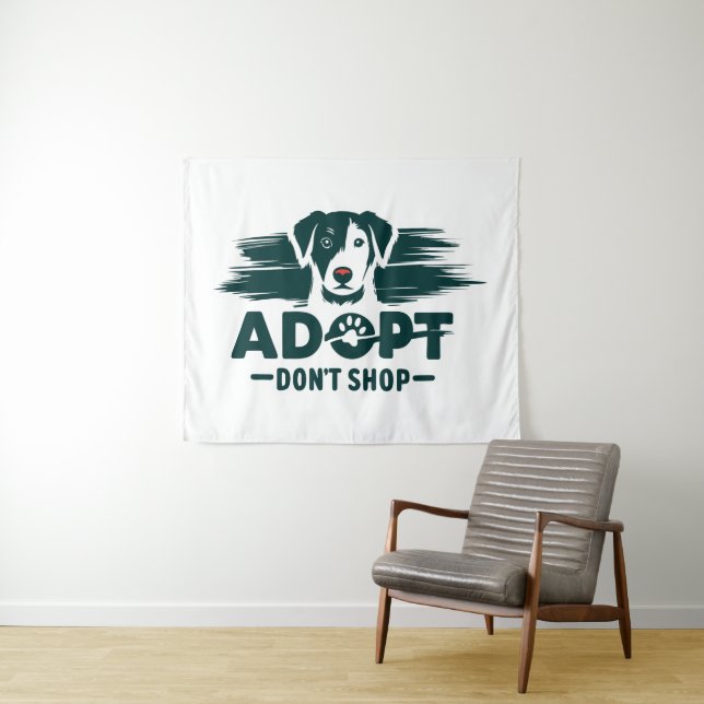 Adopt don't shop 2 tapestry (In Situ (Horizontal))
