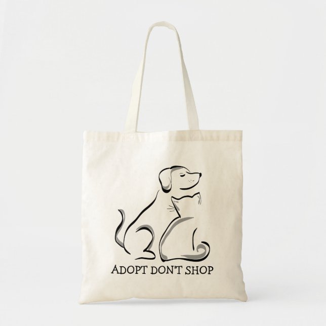 Adopt Don't Shop Dog Cat Budget Tote (Front)