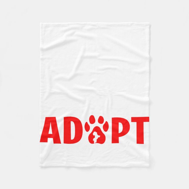 Adopt Dont Shop - Havanese Fleece Blanket (Front)