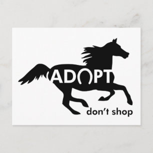 Adopt Don't Shop Horse Postcard